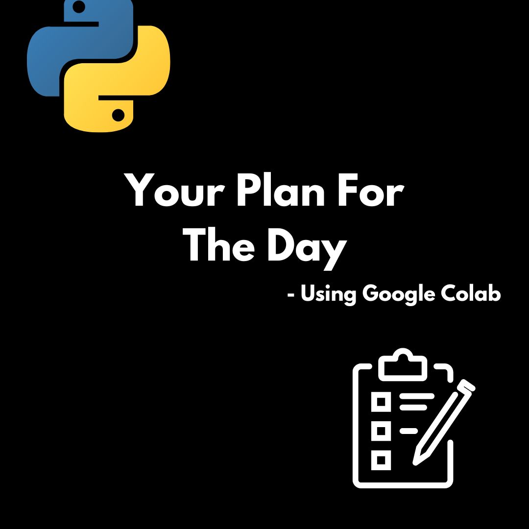 Your Plan For The Day