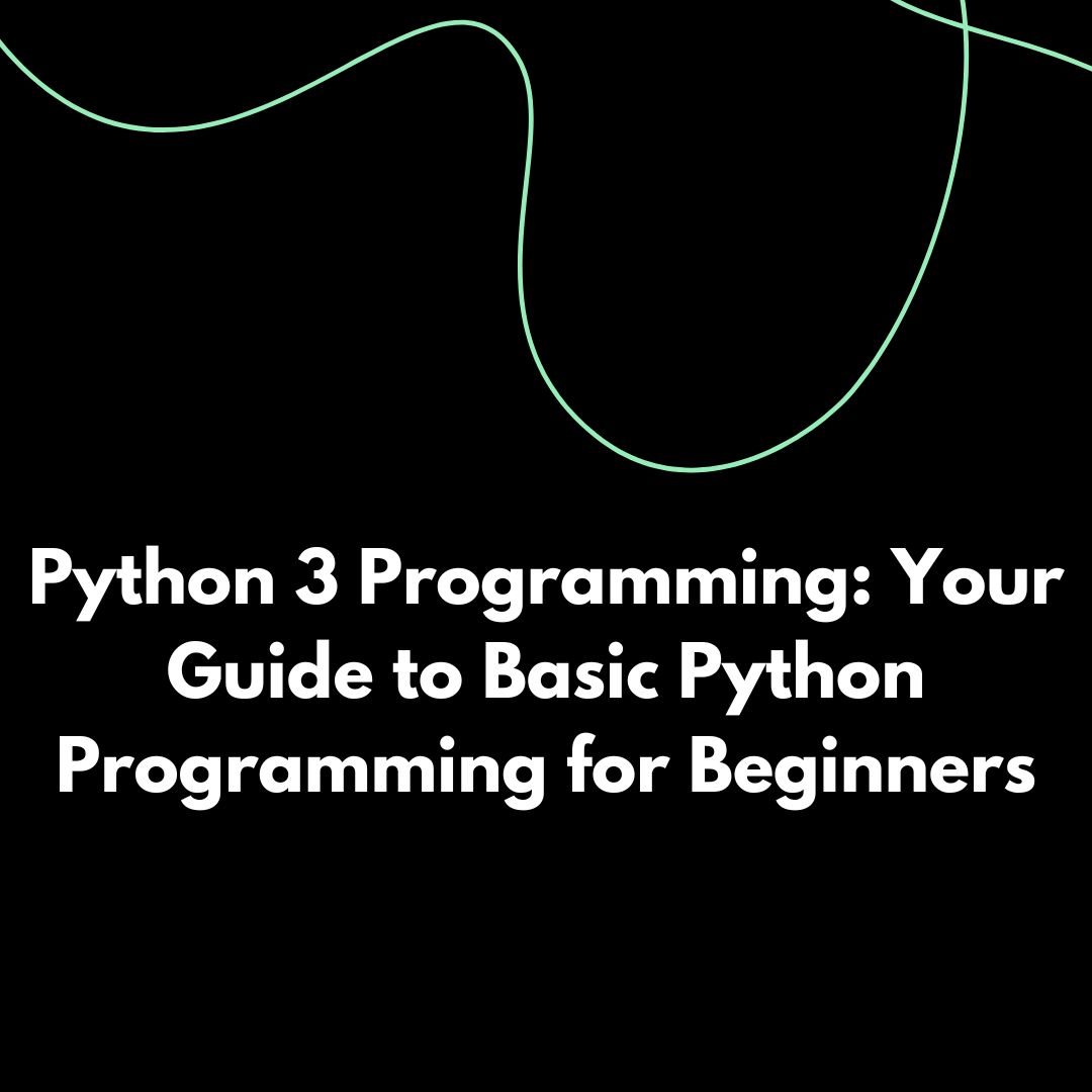 Python 3 Programming: Your Guide to Basic Python Programming for Beginners
